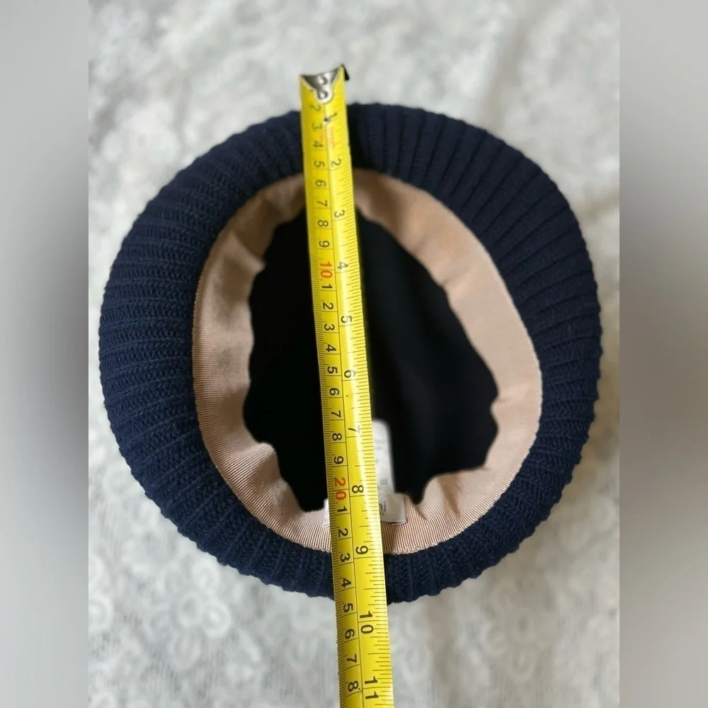 Inverni Merino Wool Navy bucket hat 57 size medium